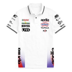 Aprilia MotoGP White Polo T-Shirt 2026