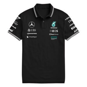 Mercedes F1 Polo T-Shirt Black